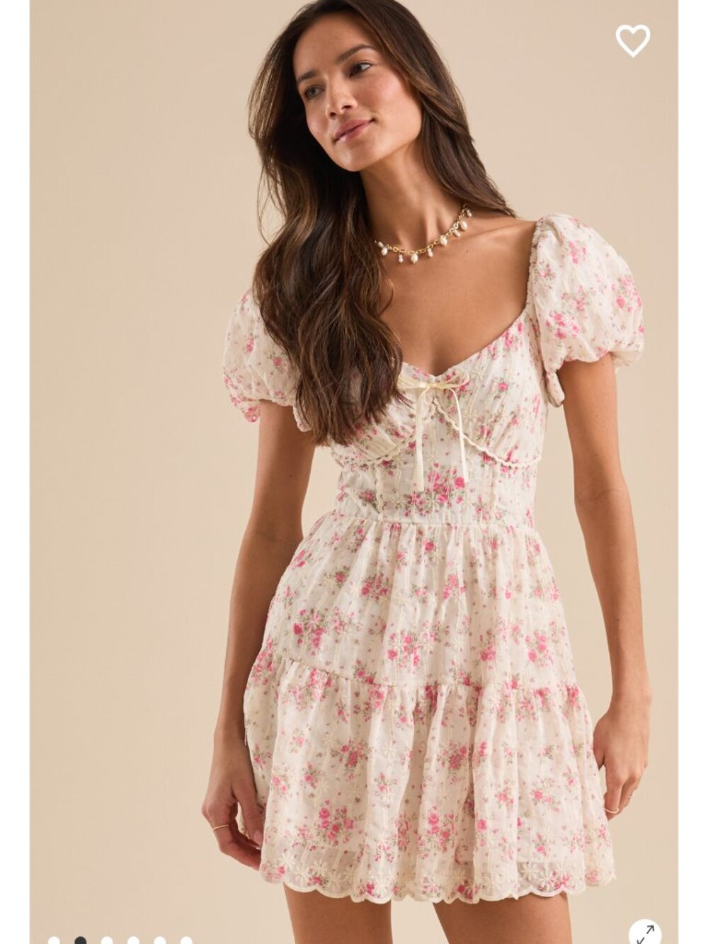 Altar'd State Ainsley Floral Embroidered Mini Dress NWT